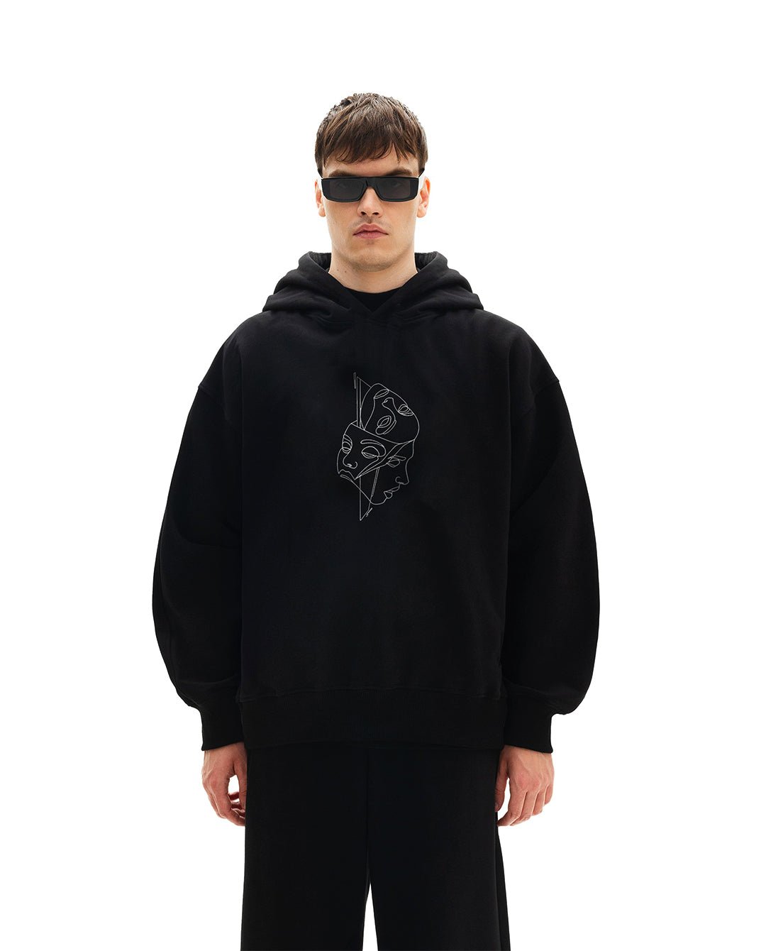 Oversized Abstract Vision Graphic Printed Heavy GSM Hoodie