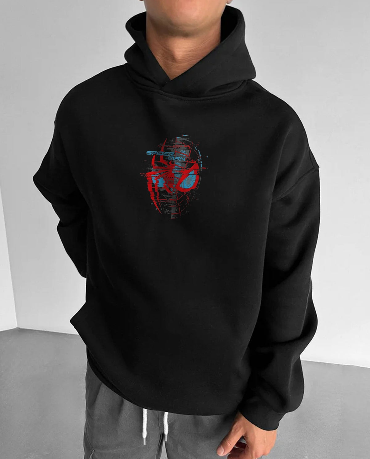 Oversized Spider Graphic Printed Heavy GSM Hoodie